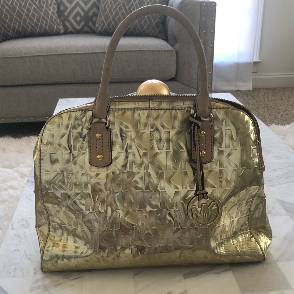 Gold Metallic Michael Kors Handbag